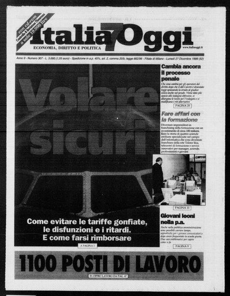 Italia oggi : quotidiano di economia finanza e politica